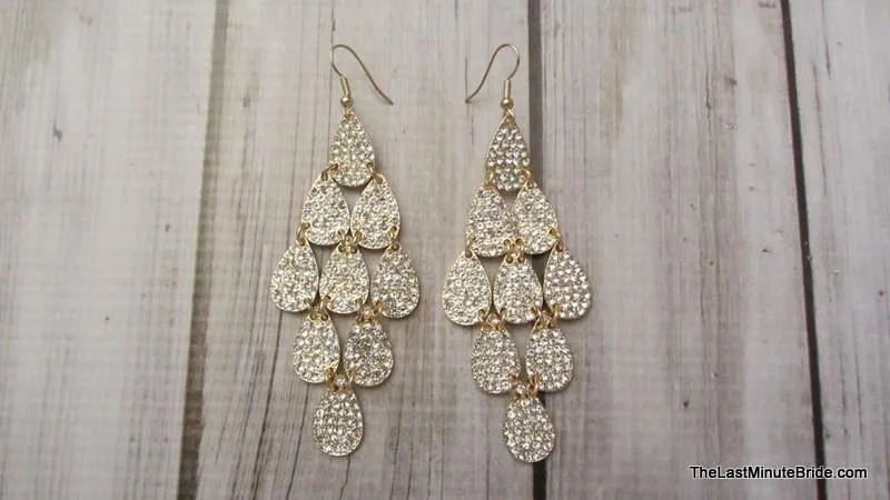 Rhinestone Chandelier Earrings (more colors)