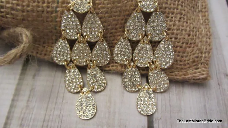 Rhinestone Chandelier Earrings (more colors)