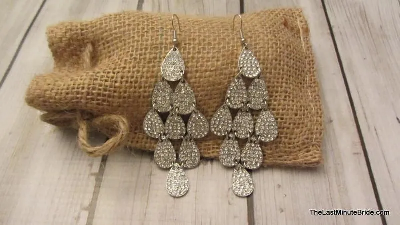 Rhinestone Chandelier Earrings (more colors)