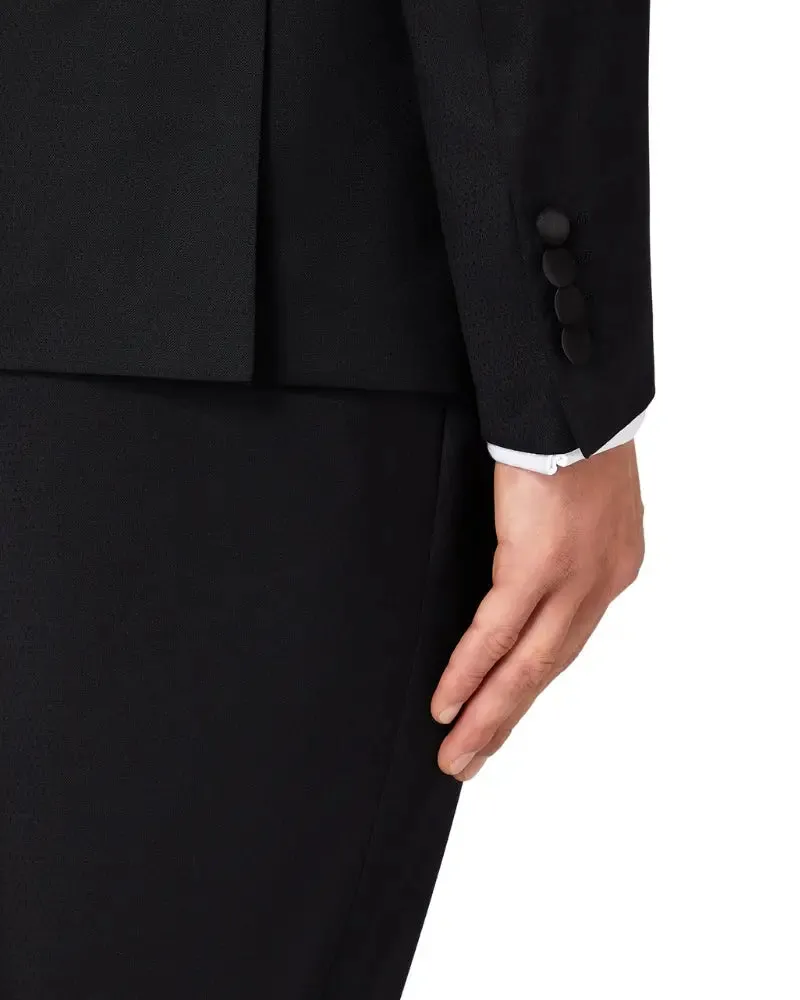 Rocco Dinner Suit Tuxedo Jacket - Black Pin Dot