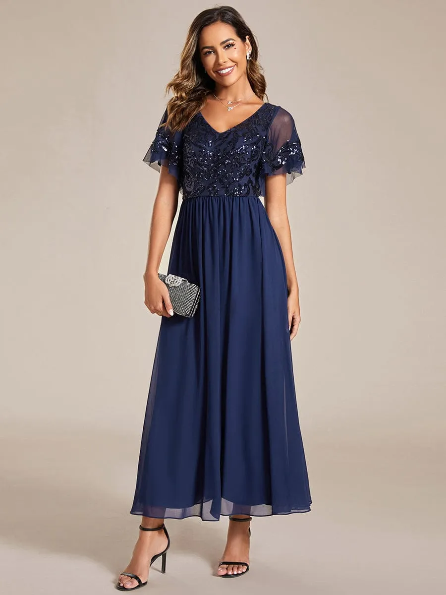 Roycebridal Virginia mother of the bride ankle length dress in navy s8 Express NZ wide