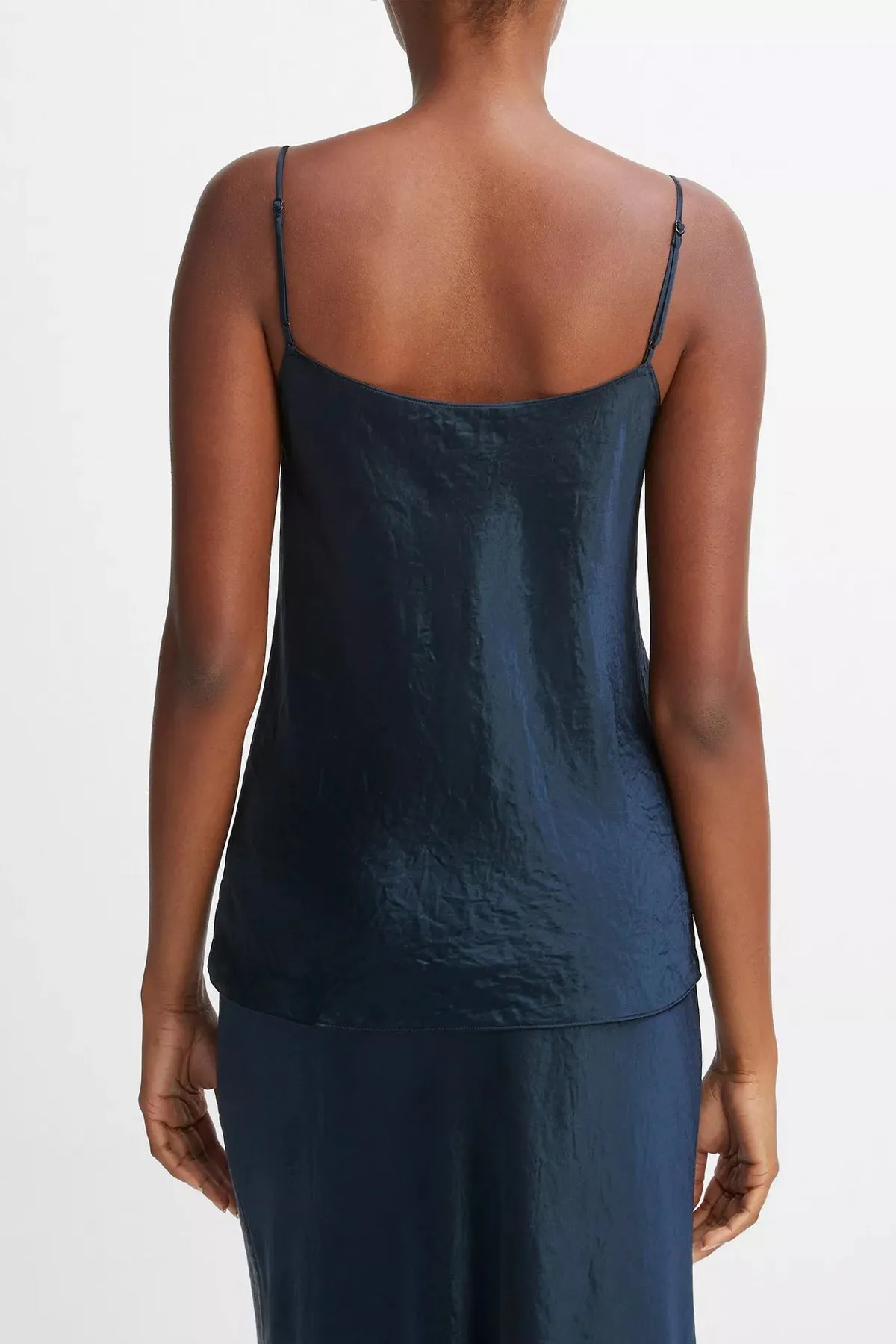 Satin Cami in Coastal Blue