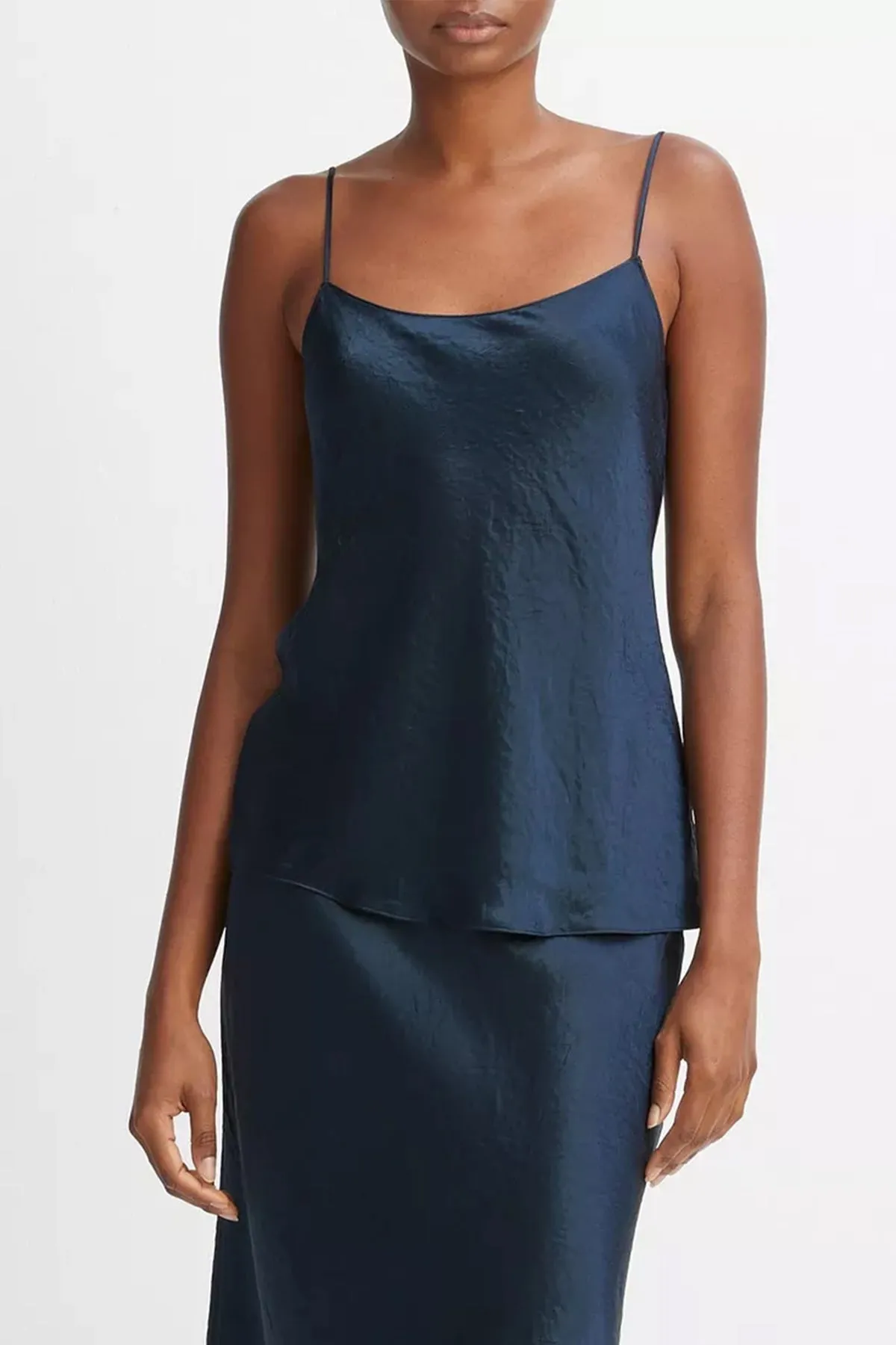 Satin Cami in Coastal Blue