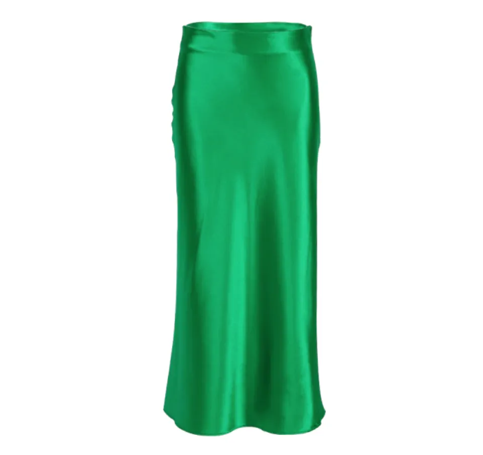 Satin Midi Skirt