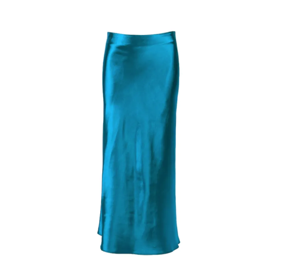 Satin Midi Skirt