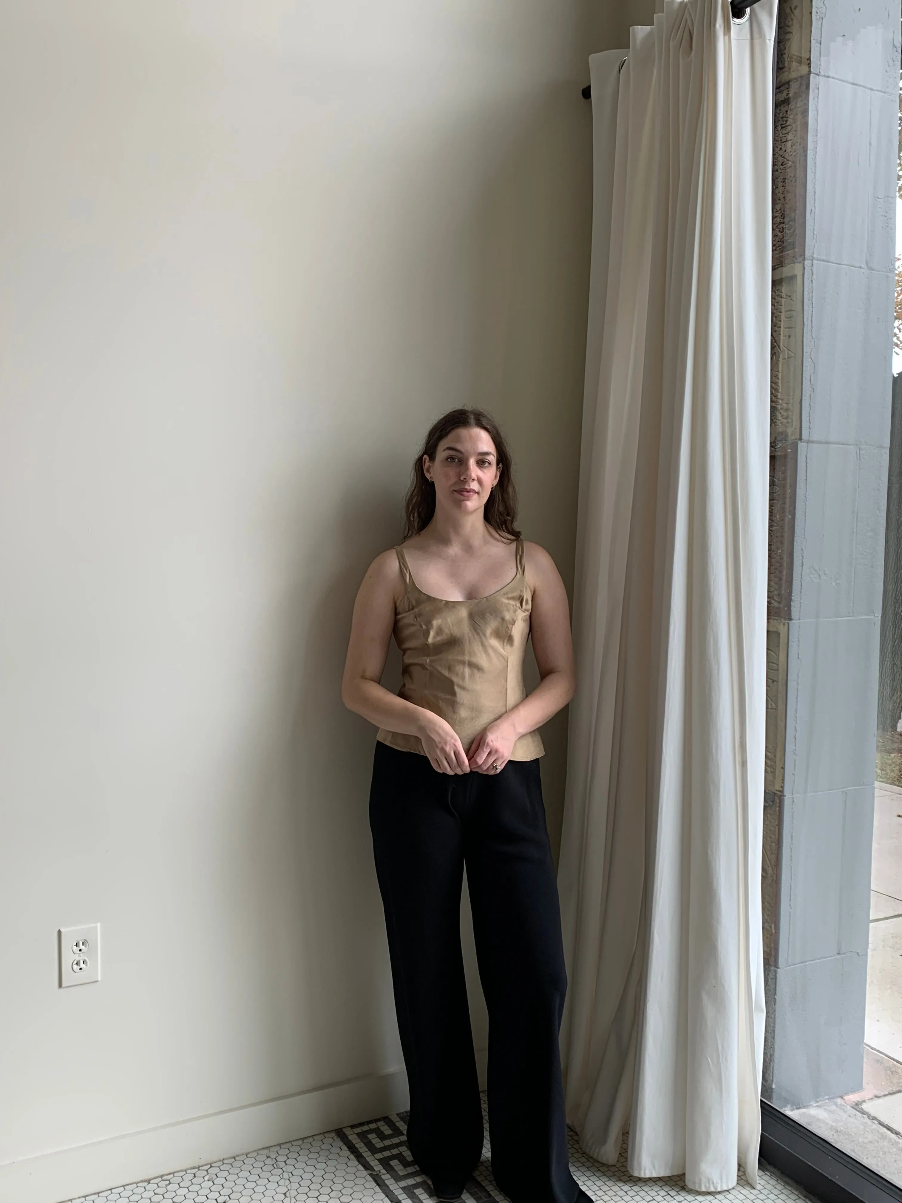 Satin silk tank