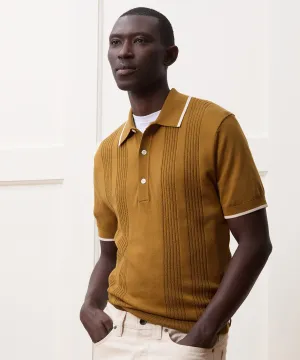 Silk-Cotton Tipped Sweater Polo
