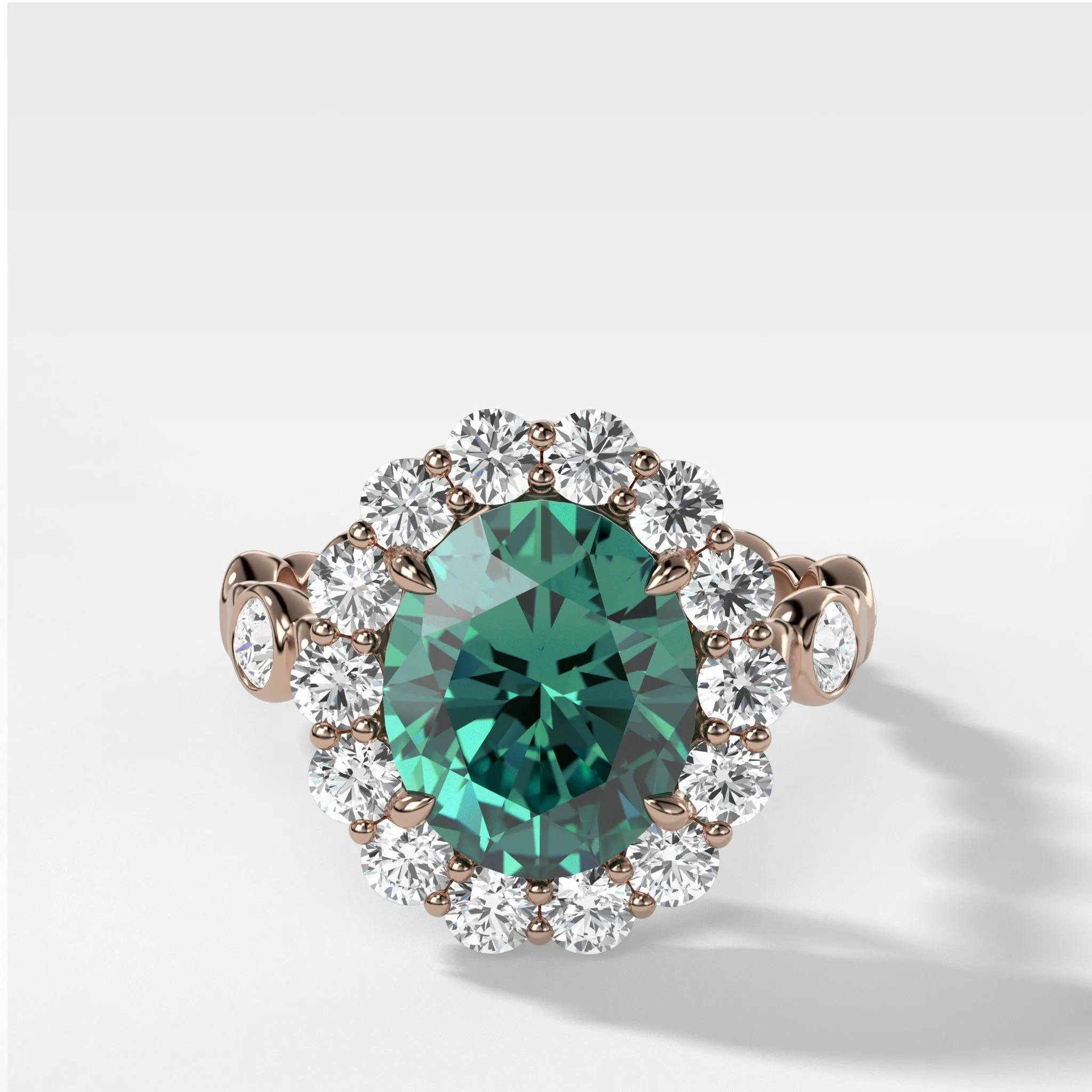 Solar Petal Engagement Ring