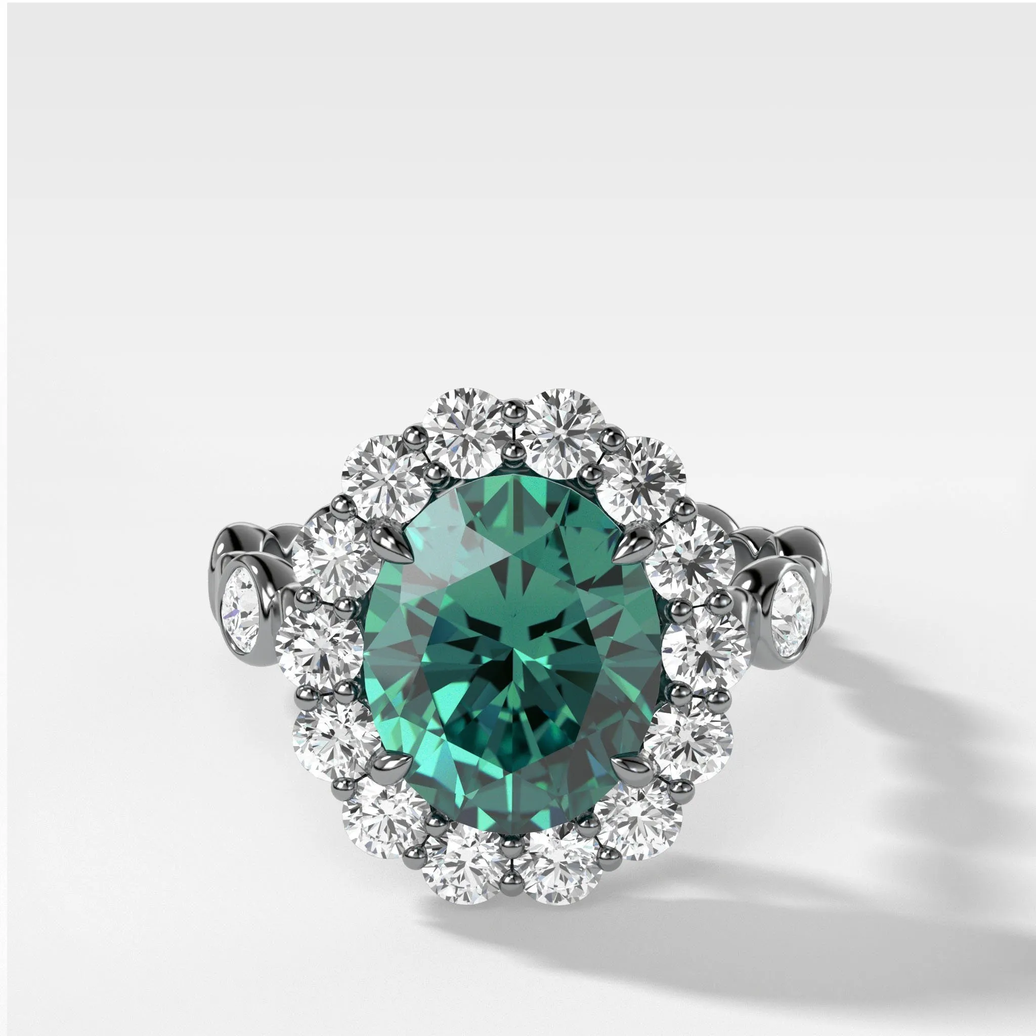 Solar Petal Engagement Ring