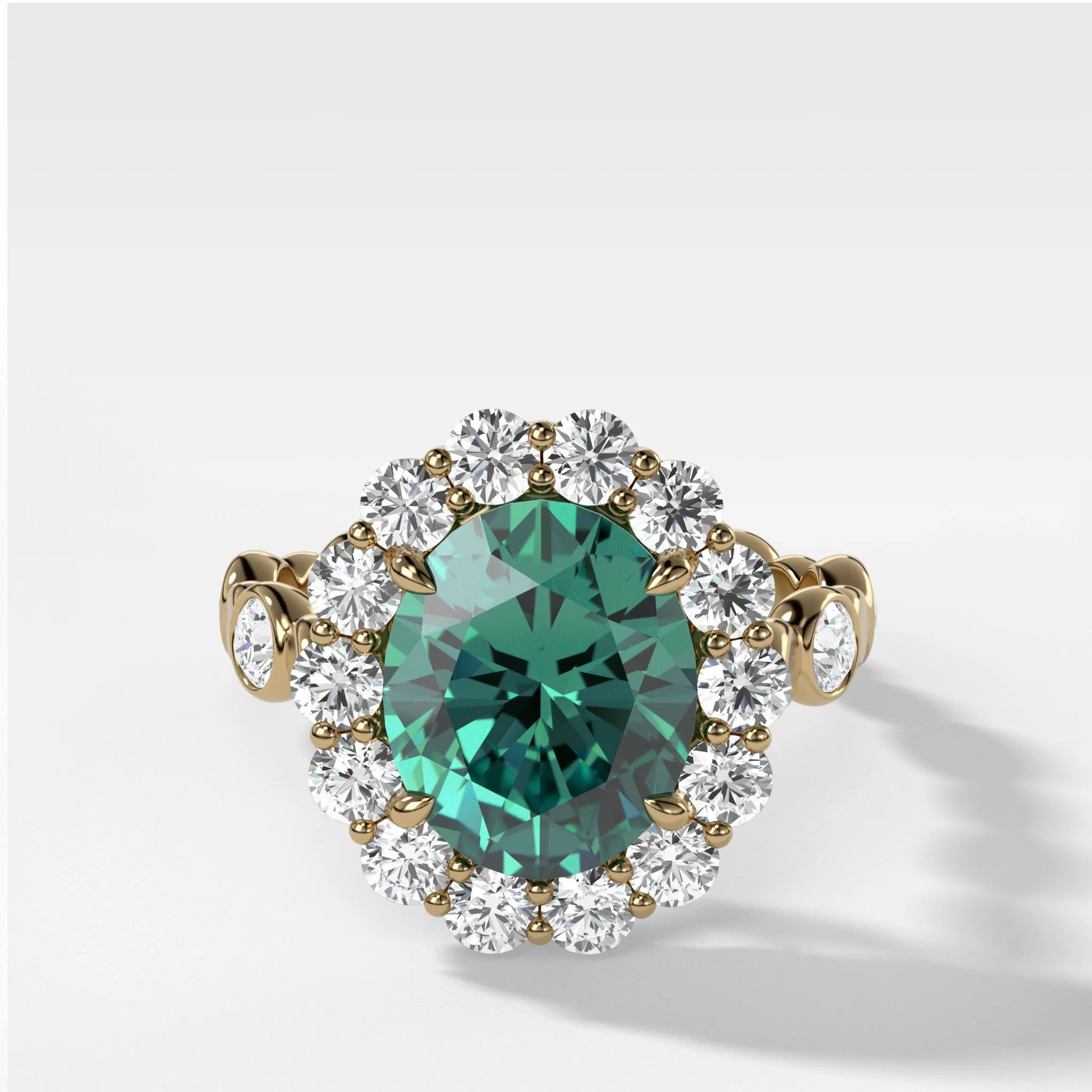 Solar Petal Engagement Ring