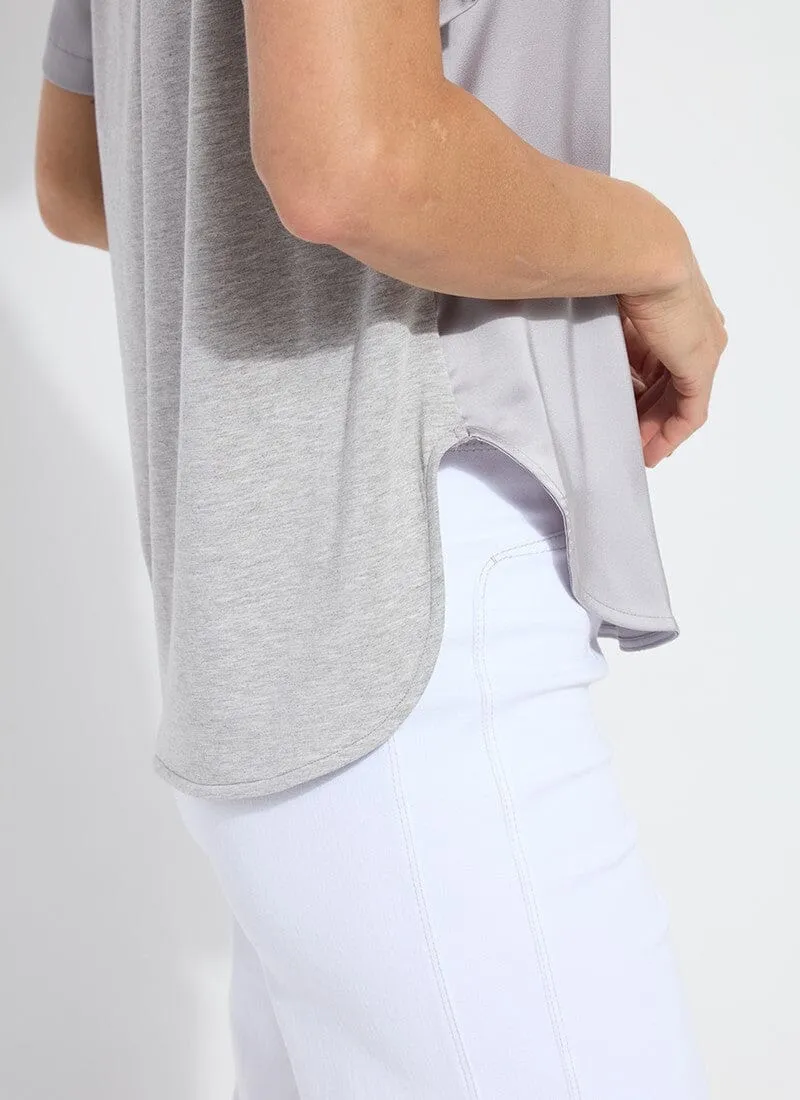Sonja V Neck Mix Media Top