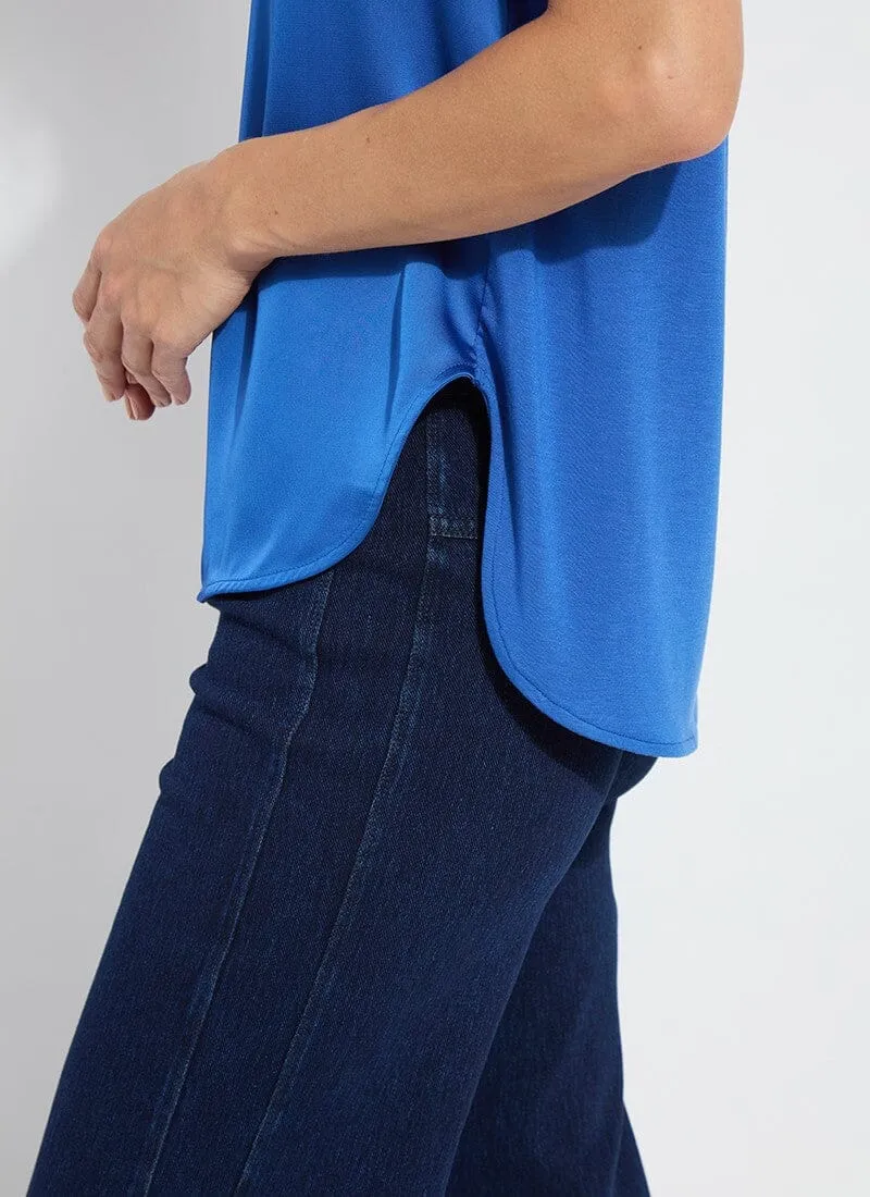 Sonja V Neck Mix Media Top