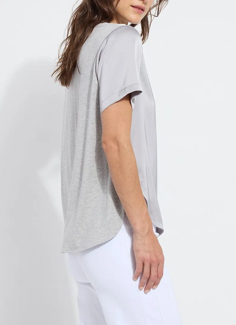 Sonja V Neck Mix Media Top