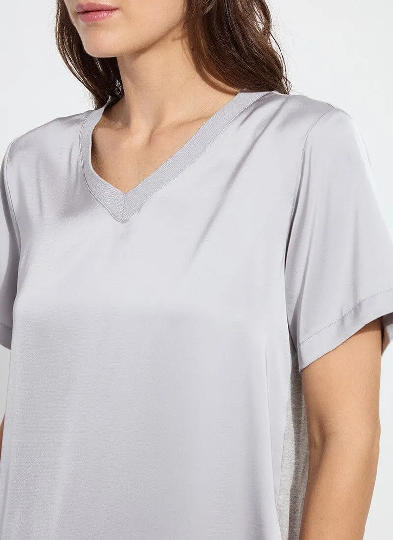 Sonja V Neck Mix Media Top