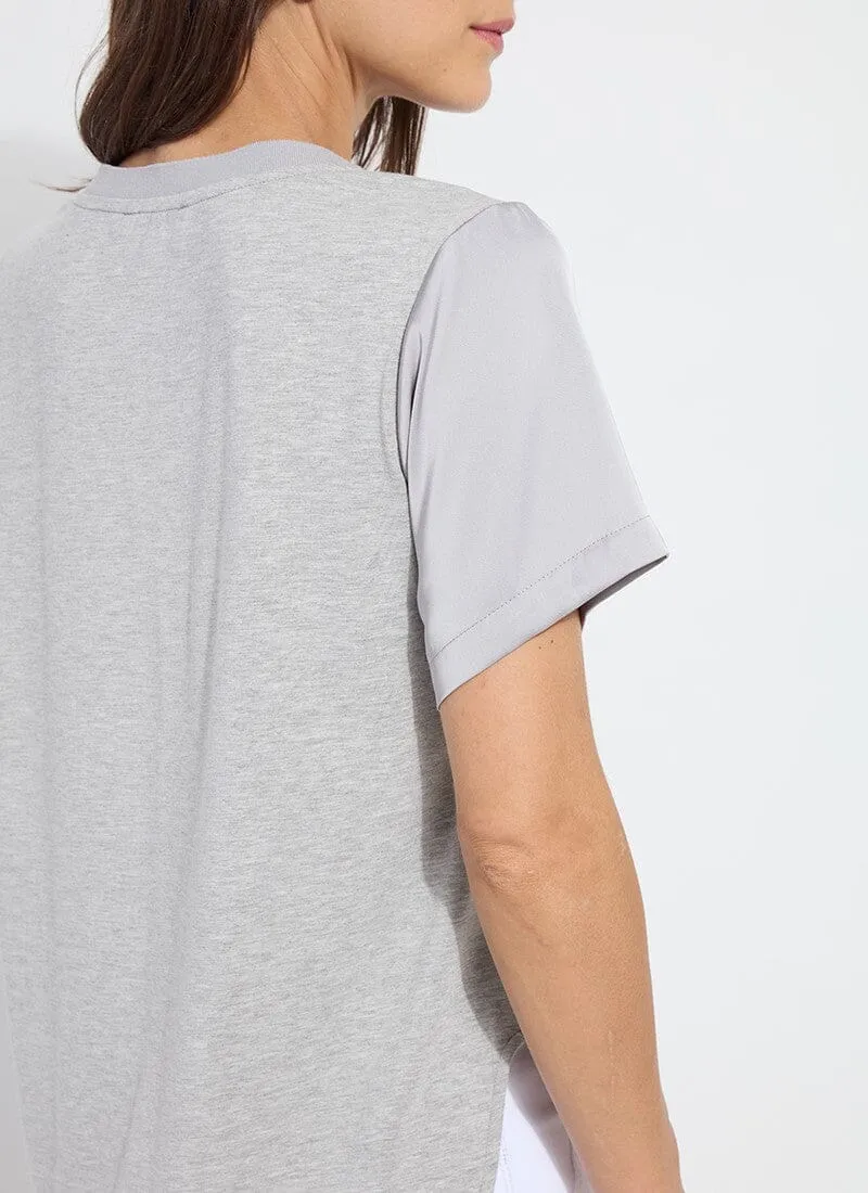 Sonja V Neck Mix Media Top