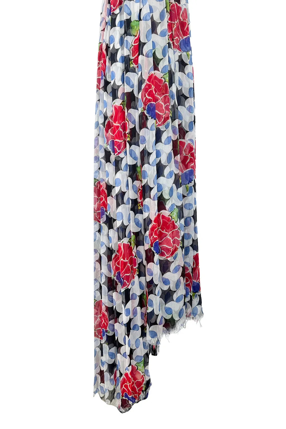 Spectacular Cruise 2015 Chanel by Karl Lagerfeld Runway Look 51 Silk Chiffon Floral Dress