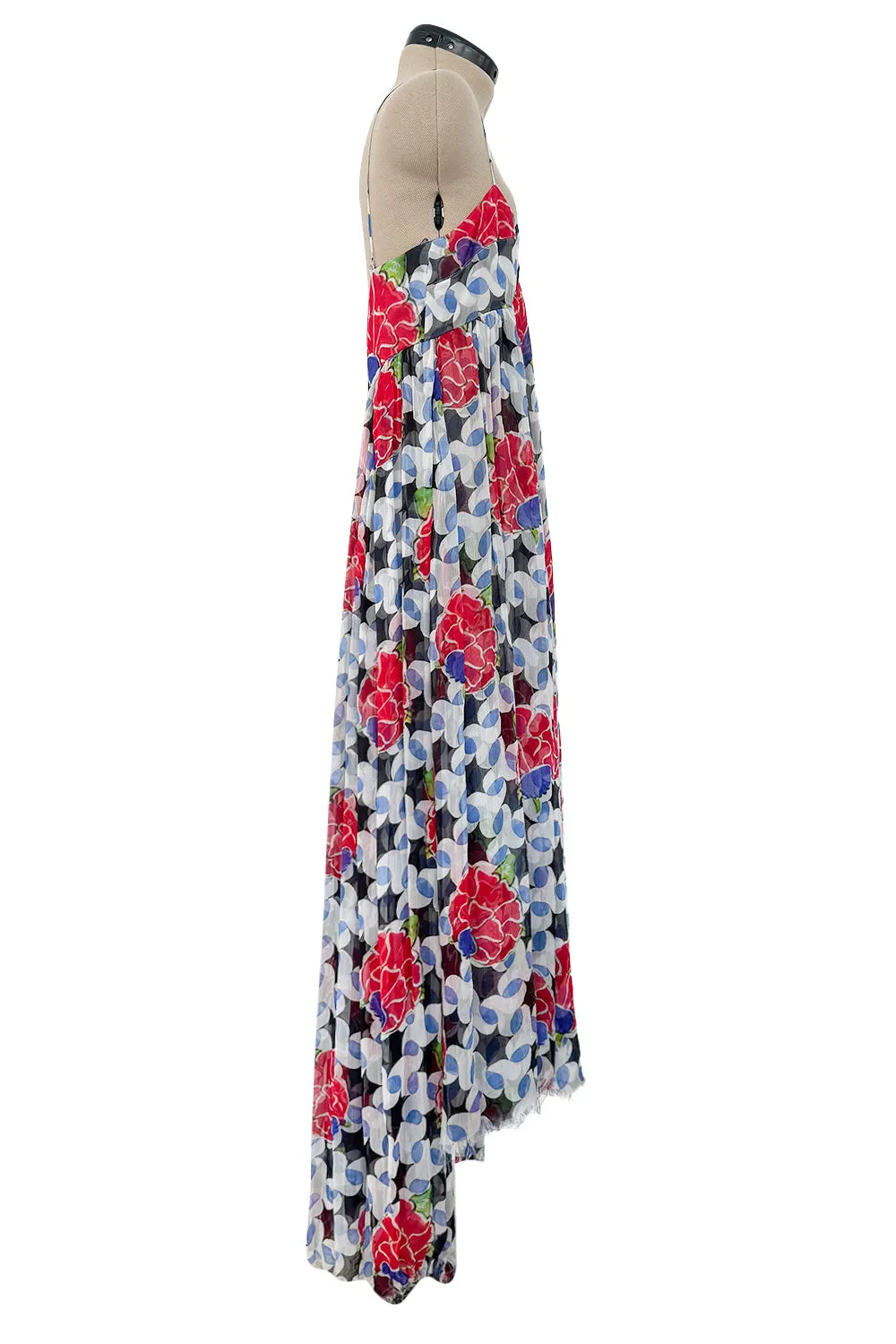 Spectacular Cruise 2015 Chanel by Karl Lagerfeld Runway Look 51 Silk Chiffon Floral Dress