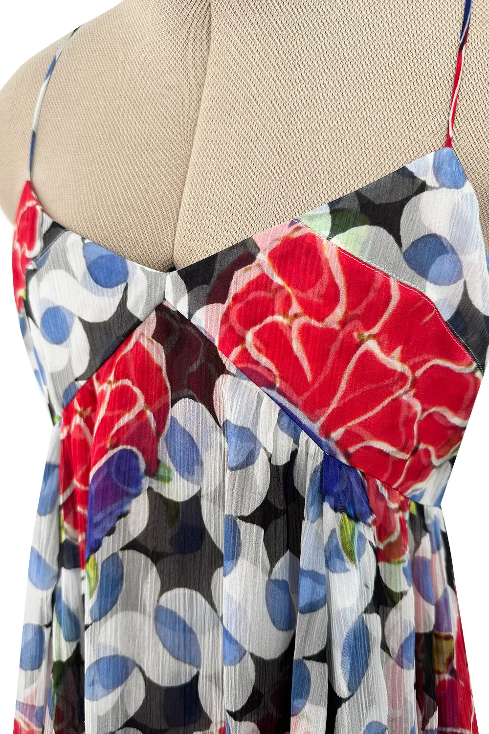 Spectacular Cruise 2015 Chanel by Karl Lagerfeld Runway Look 51 Silk Chiffon Floral Dress
