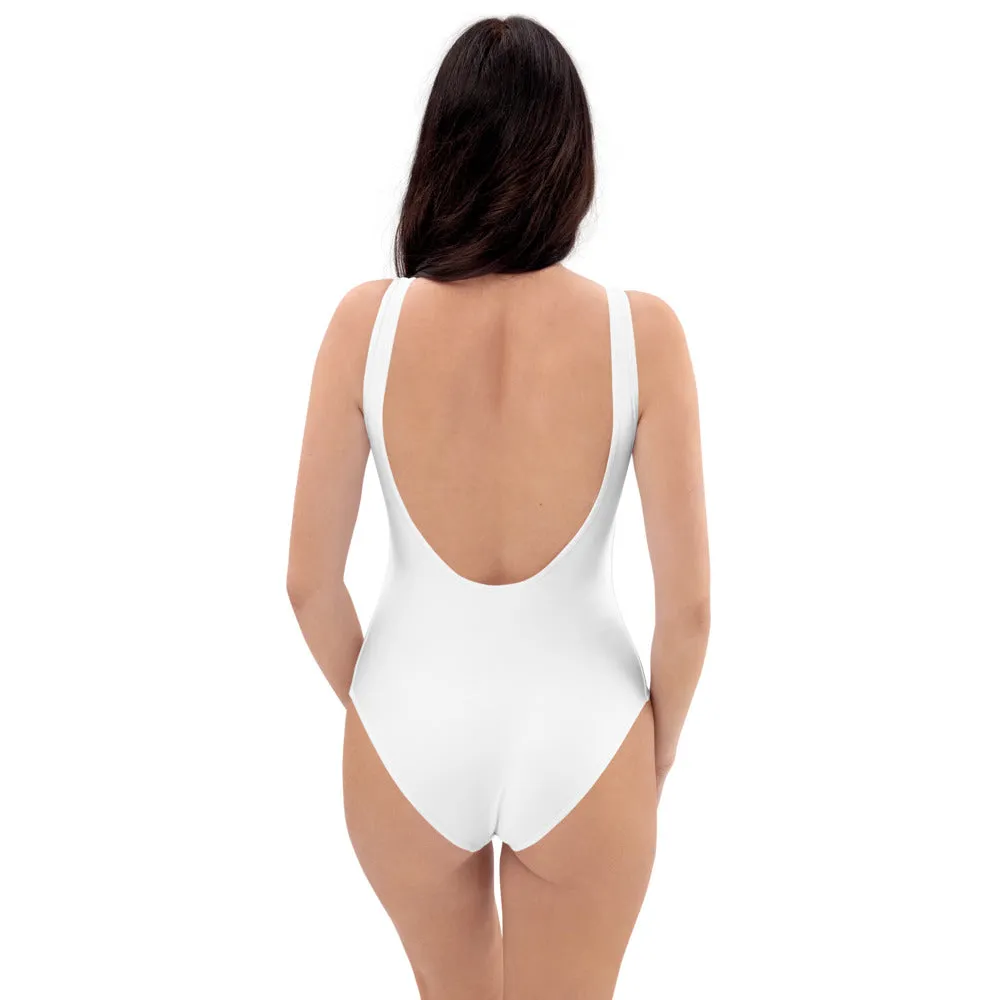 STFU Classic Logo One-Piece Swimsuit - White