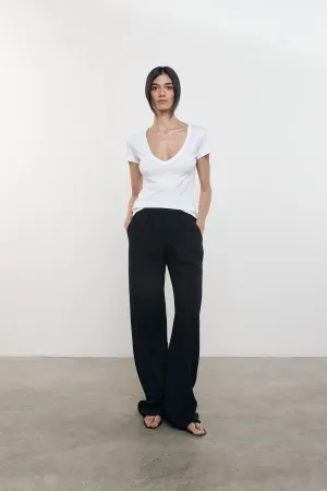 Stretch Silk Knit Half Sleeveu