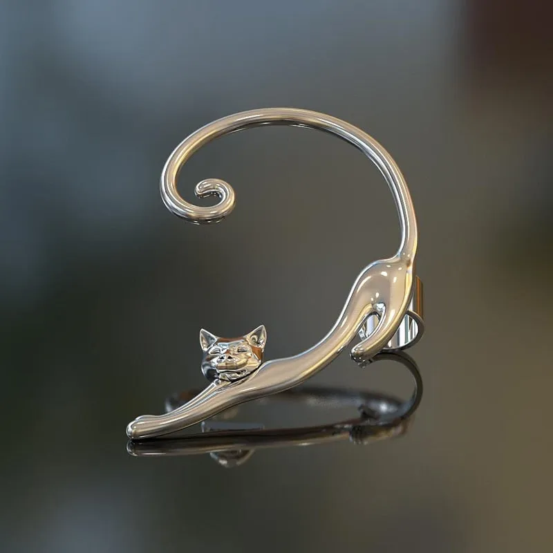 Stretching Cat Ear Cuff