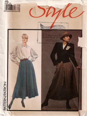 Style 4891 Womens ALFRED SUNG Lined Jacket Blouse & Skirt 1980s Vintage Sewing Pattern Size 12 UNCUT Factory Folded