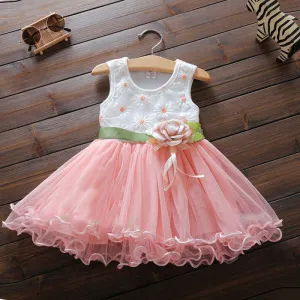 Summer print dress for birthday party, looks like princess tutu, looks cute