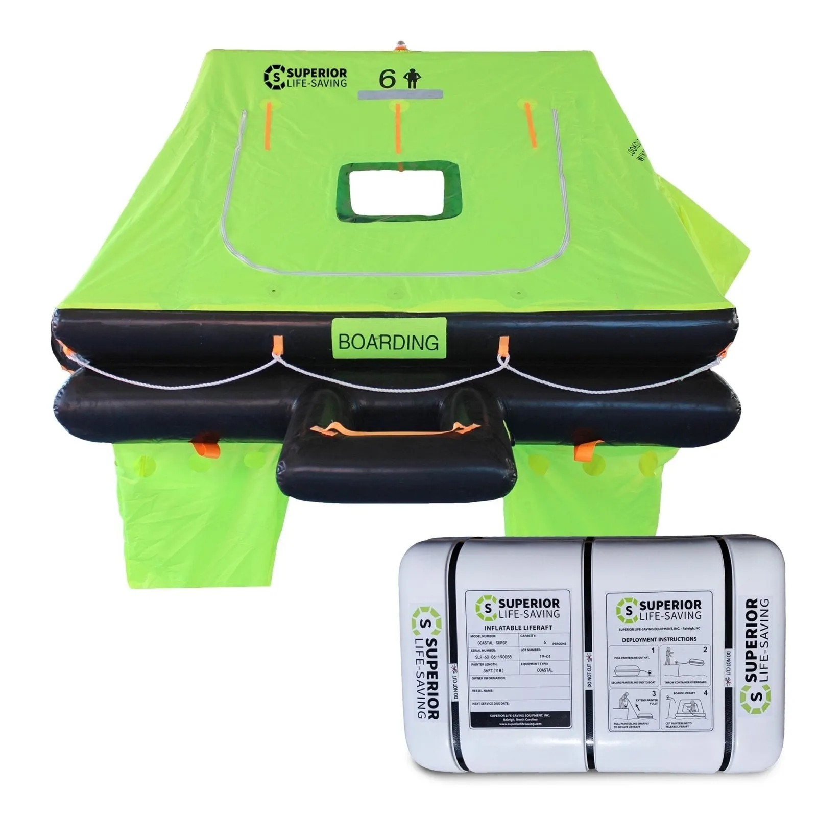 Superior ISO Wave Racer Life Raft, 4 - 12 Person