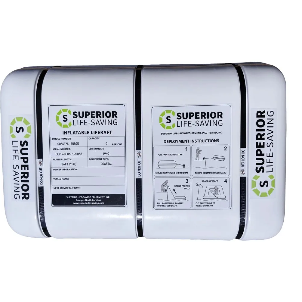 Superior ISO Wave Racer Life Raft, 4 - 12 Person
