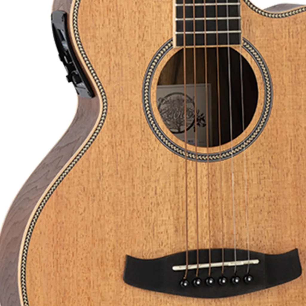 Tanglewood TRU2-CE-BW Reunion Pro Solid Australian Red Cedar Top Traveller Folk with Black Walnut Back and Sides