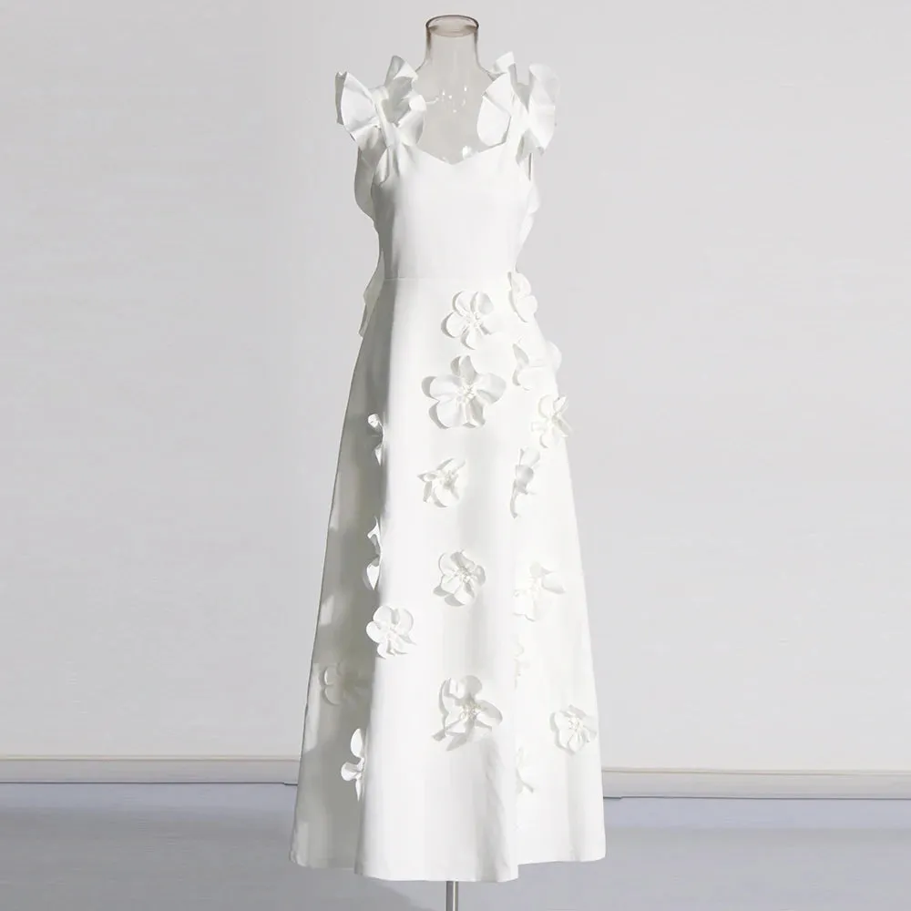 Temperament Backless Solid Dress