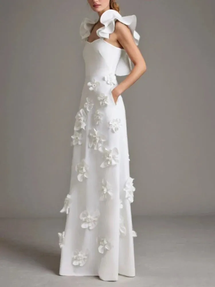 Temperament Backless Solid Dress