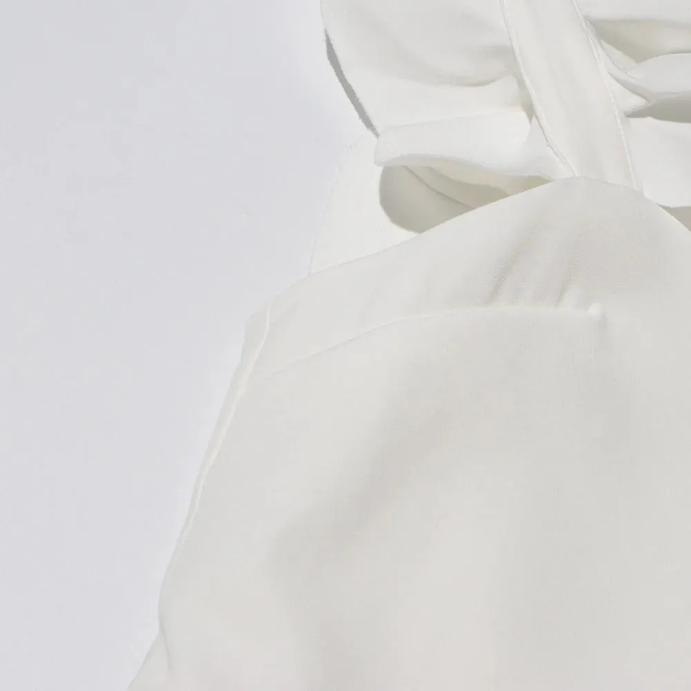 Temperament Backless Solid Dress