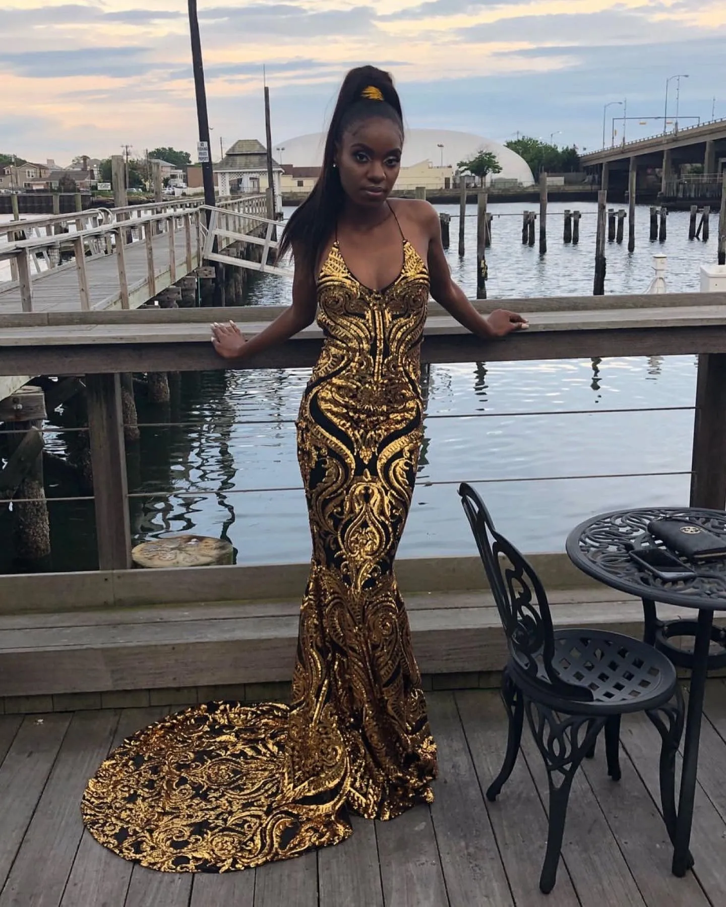The AALIYAH Sequins Gown
