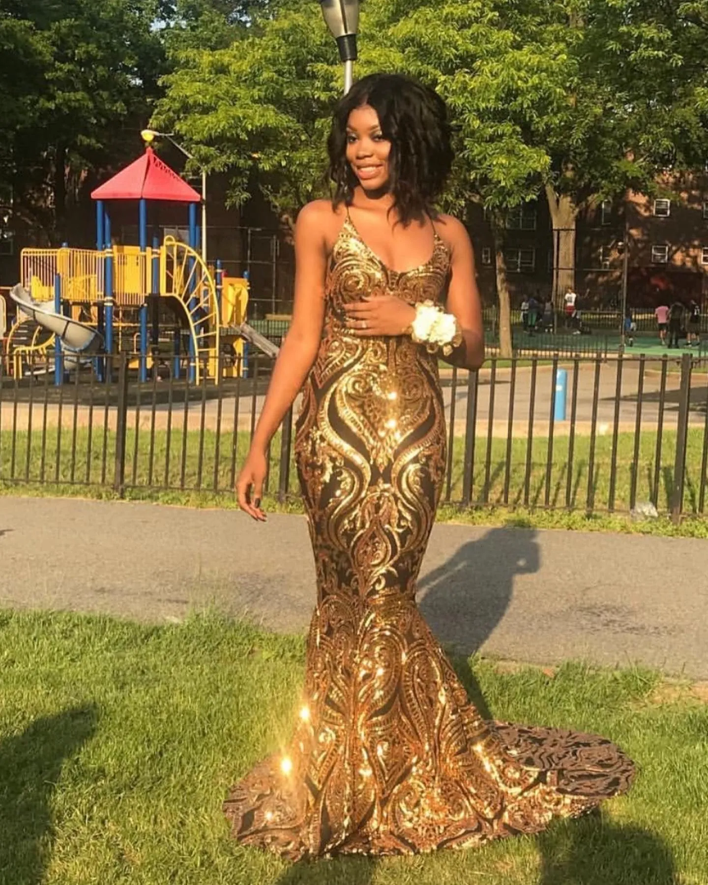 The AALIYAH Sequins Gown