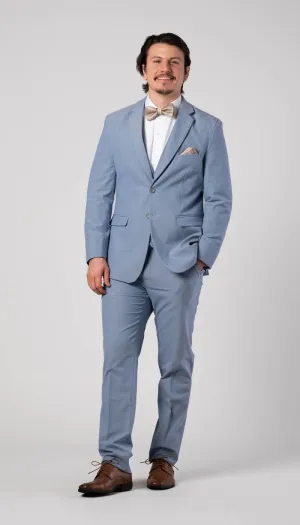 Trim Fit 3 Piece Suit Cornflower