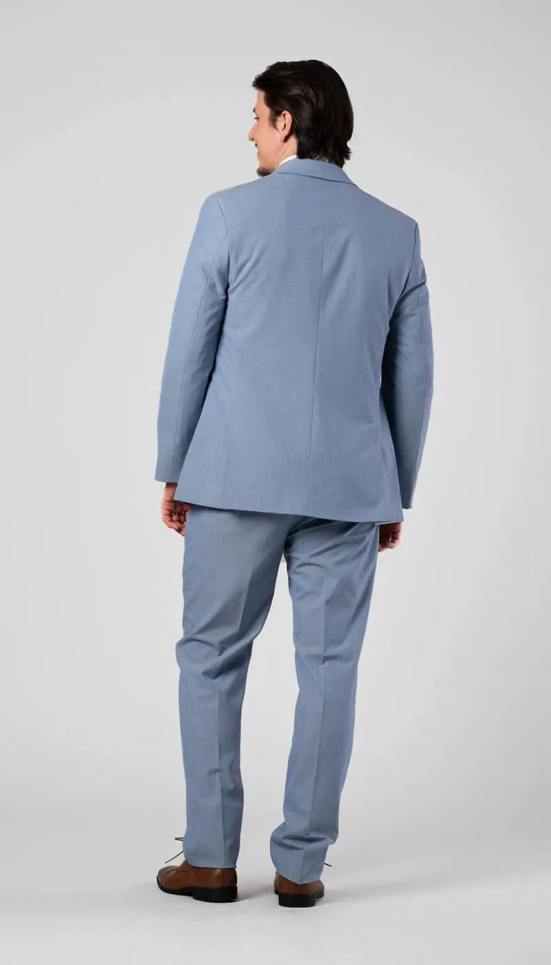 Trim Fit 3 Piece Suit Cornflower