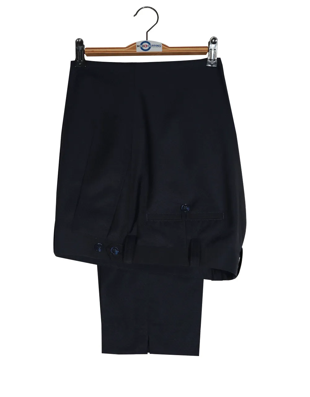 Two Button Suit - Dark Navy Blue Diamond Suit