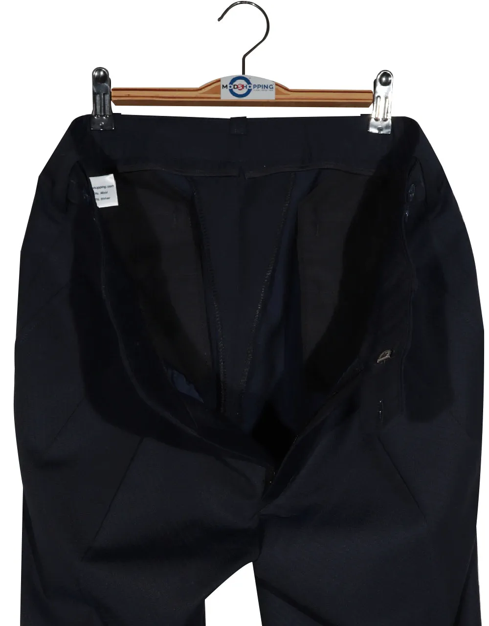 Two Button Suit - Dark Navy Blue Diamond Suit