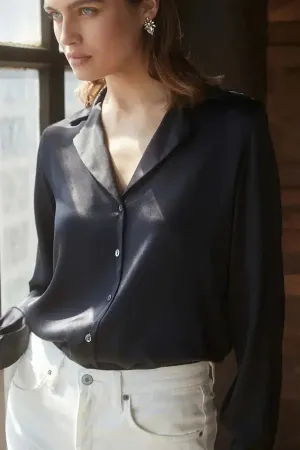 Velvet - Soho Silk blouse in Black