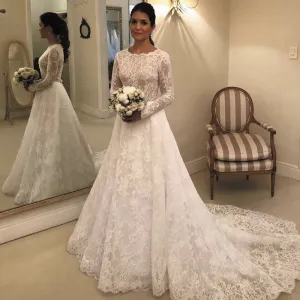 vestido de noiva lace wedding dresses 2020 long sleeve appliqué elegant vintage cheap bridal dresses