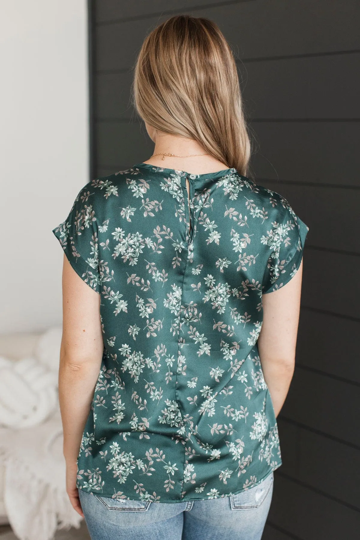 Waiting For Tomorrow Floral Top- Teal