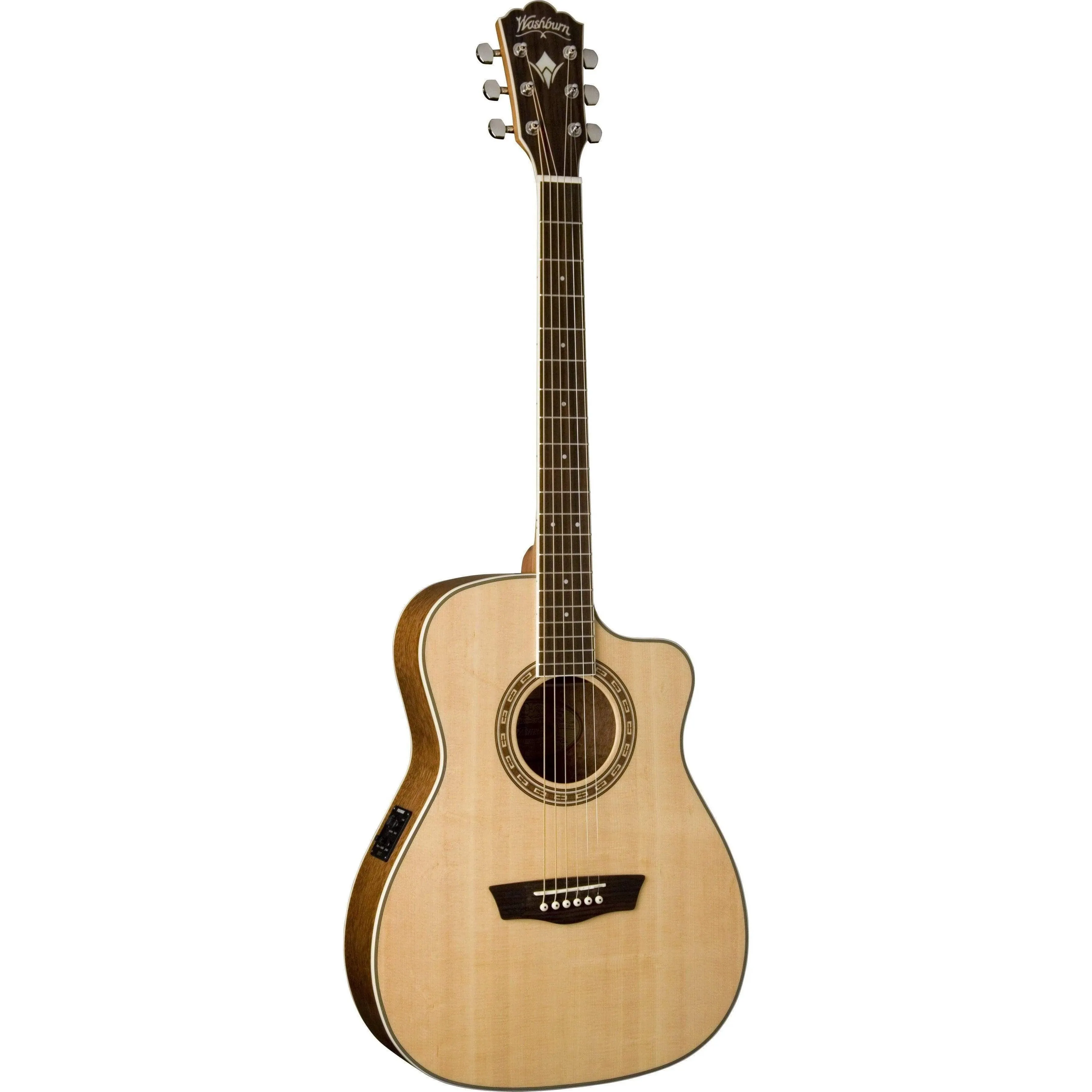 Washburn WF10SCE Folk Cutaway Acoustic Guitar - Natural (Discontinued)