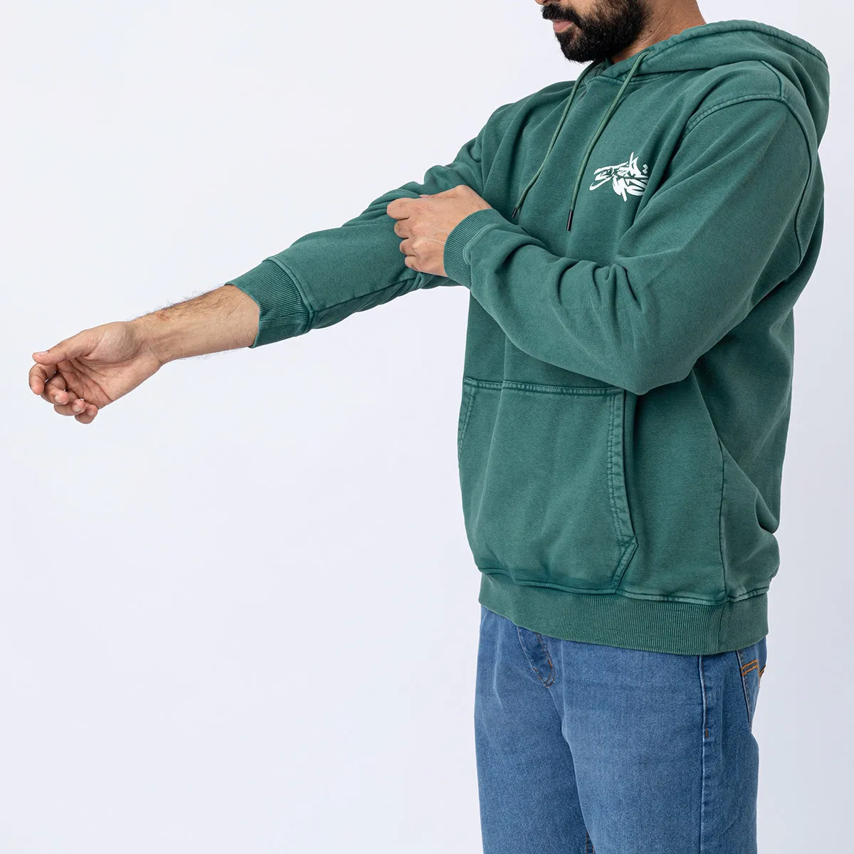 Washed Hoodie Green