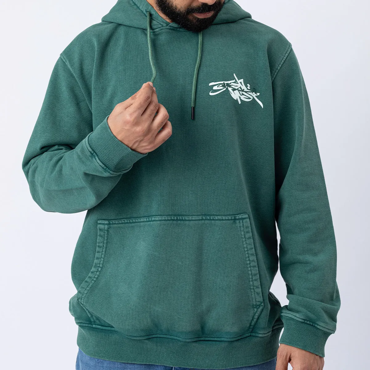 Washed Hoodie Green