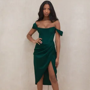 Women Elegant Off Shoulder Slit Corset