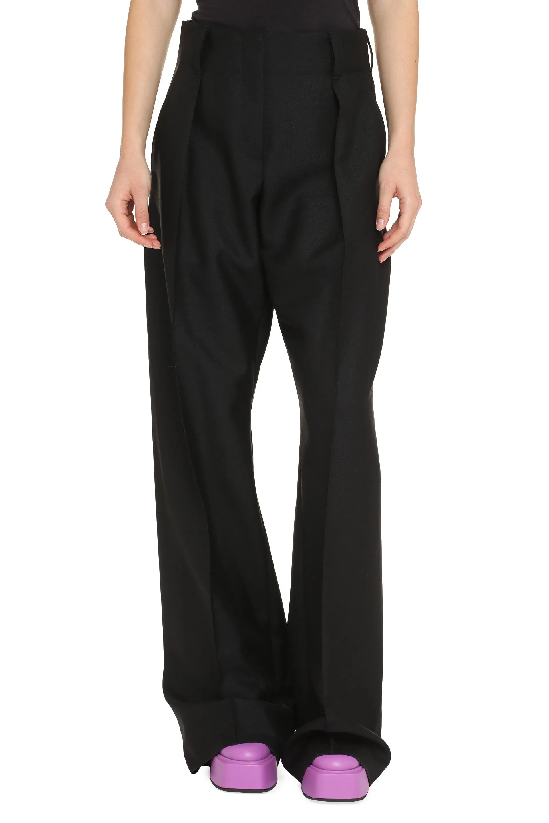 Wool and mohair tailored trousers