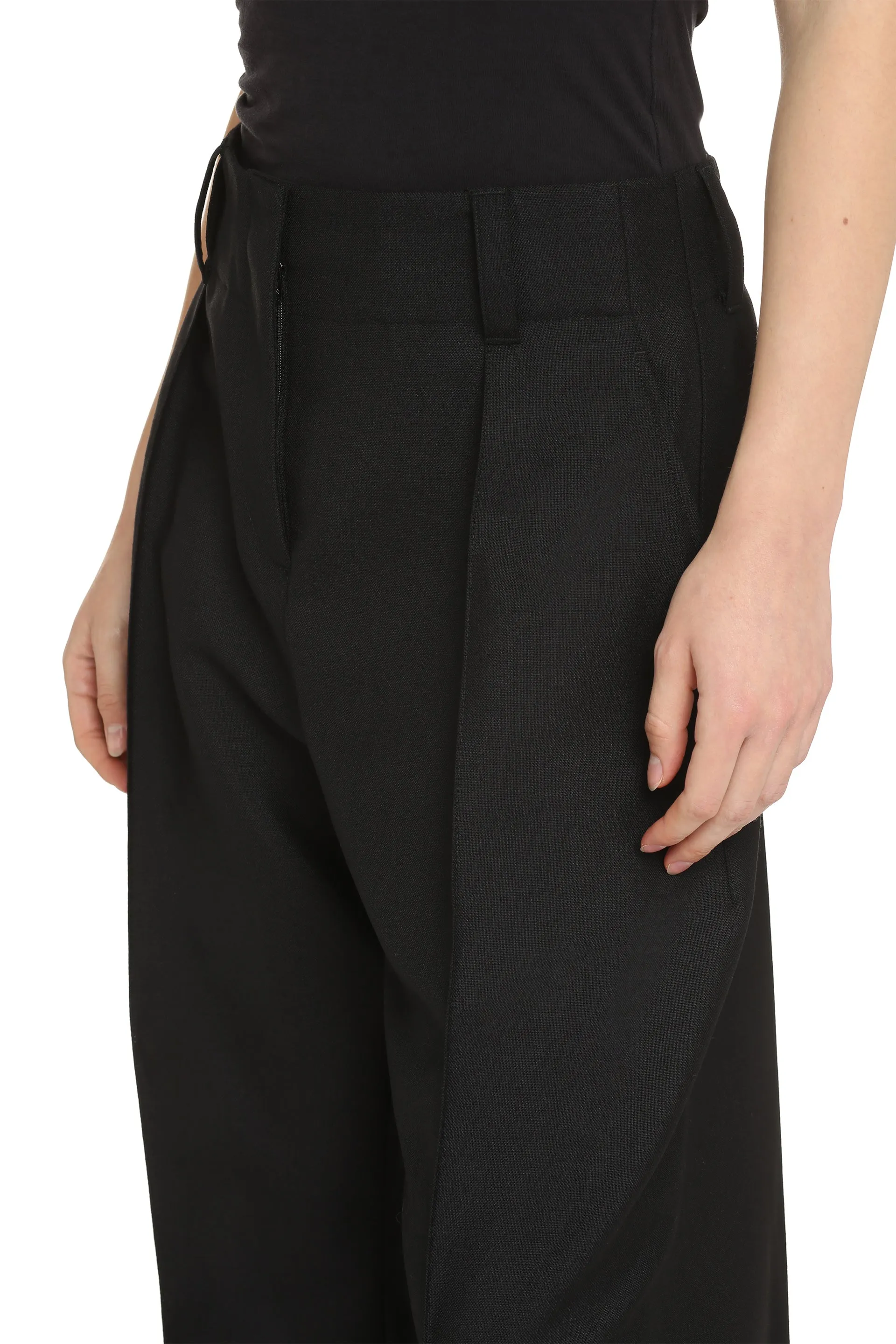 Wool and mohair tailored trousers