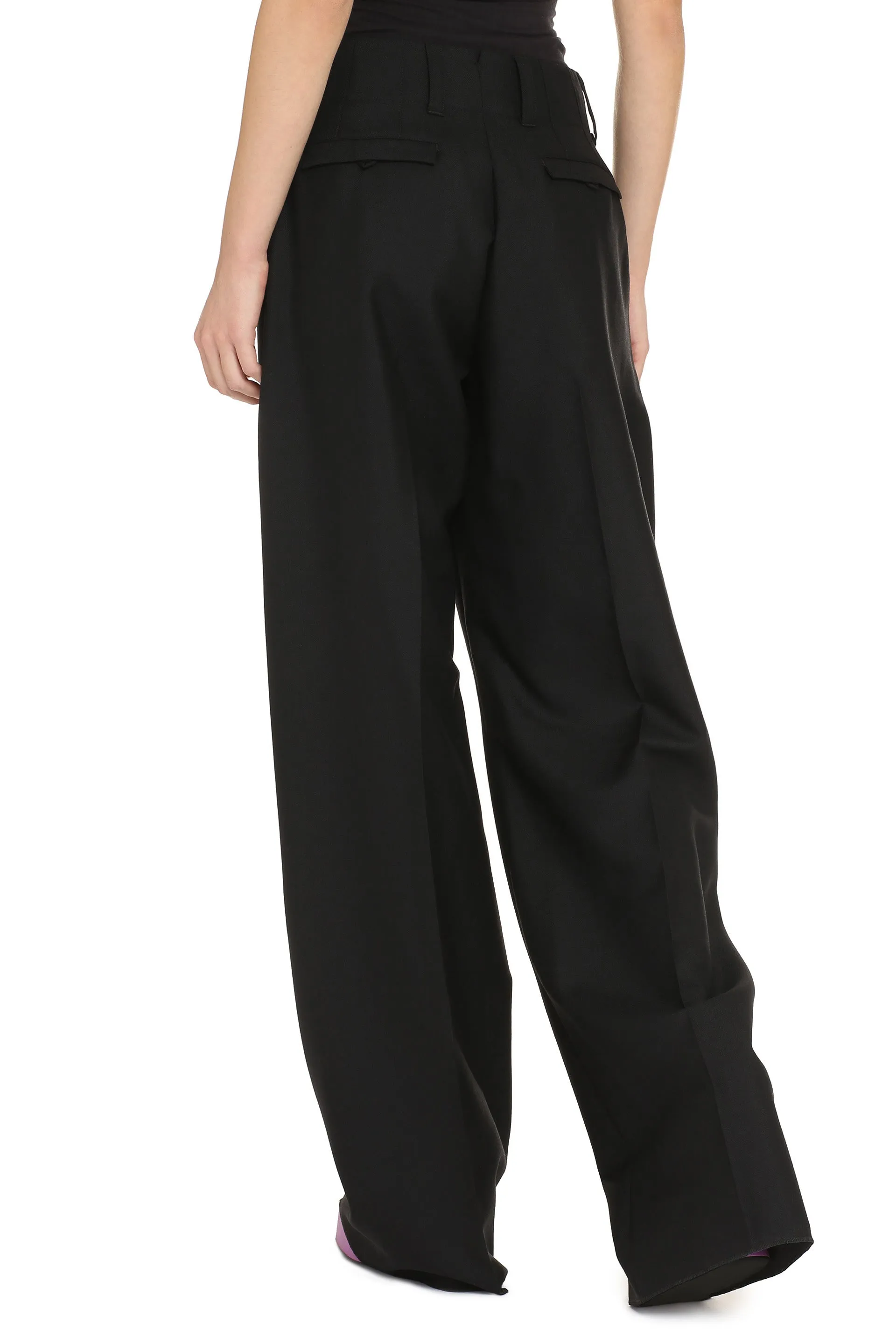 Wool and mohair tailored trousers