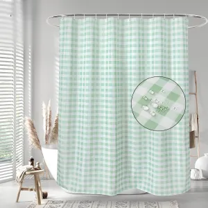 Yoselin Green Plaid Shower Curtain